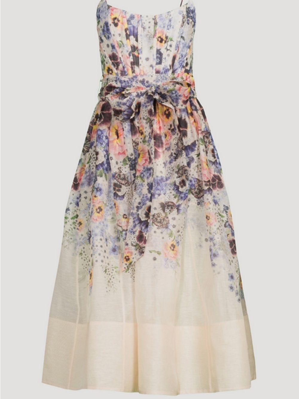 Zimmerman: Tama Corset Midi Dress In Floral Print - Picture 5 of 6
